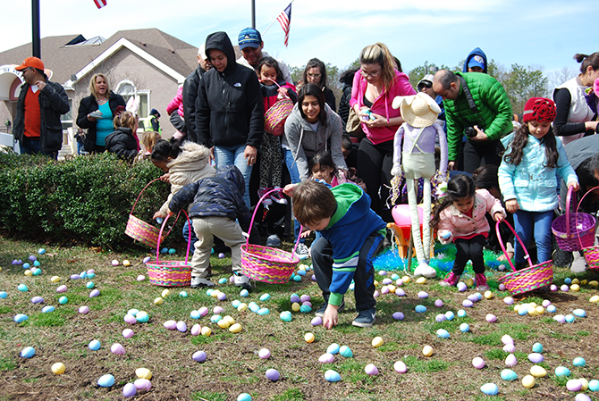 Local Families Brave the Cold to Come out for the Village of Islandia’s 11th Annual Easter Egg Hunt