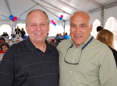 Allan M. Dorman (left), Mayor, Village of Islandia, and Paul Pontieri (right), Mayor, Village of Patchogue, at the Village of Islandia's 25th anniversary celebration.