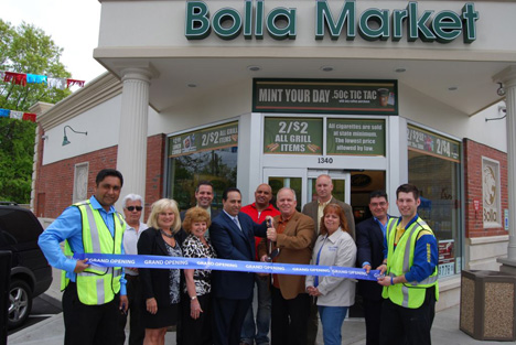 Pictured (left to right): Chanchal Gill, Manager, Motor Parkway Sunoco; Tony Church, Highway Commissioner, Village of Islandia; Mary Brady, School Nurse, Andrew T. Morrow Elementary School; Betty Ceccarini, Principal, Andrew T. Morrow Elementary School; Chris Tartaglia, P.E., Principal, High Point Engineering, Inc.; Harry Singh, Chief Executive Officer, Bolla Oil; Rattan Singh, Mr. Singh's cousin; Mayor Allan M. Dorman; Michael Zaleski and Barbara Lacey, Trustees, Village of Islandia; Seif Abdraboh, Merchandising Specialist, Bolla Oil; and Kevin Kriz, Assistant Manager, Motor Parkway Sunoco.