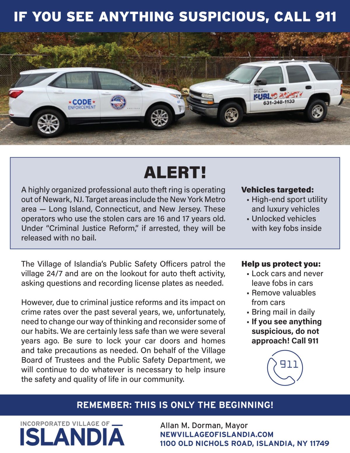 Alert! A highly organized professional auto theft ring is operating out of Newark, NJ.