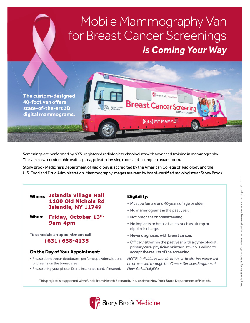 Mobile Mammography Van for Breast Cancer Screenings